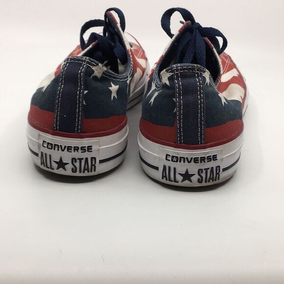 Men’s American Flag Patriotic Red White and Blue Converse Chucks Size 11.5 M - Picture 6 of 16